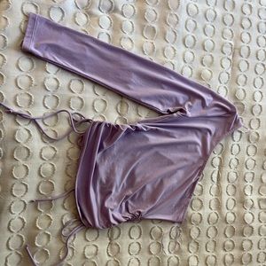 Off the shoulder purple top